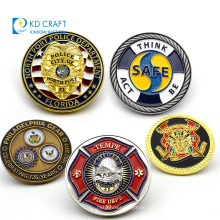 Manufacturer no minimum metal logo 3D enamel masonic bulk cheap  souvenir firefighter navy army custom military challenge coin